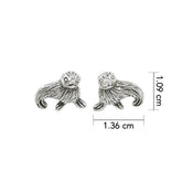Seal Sterling Silver Post Earrings